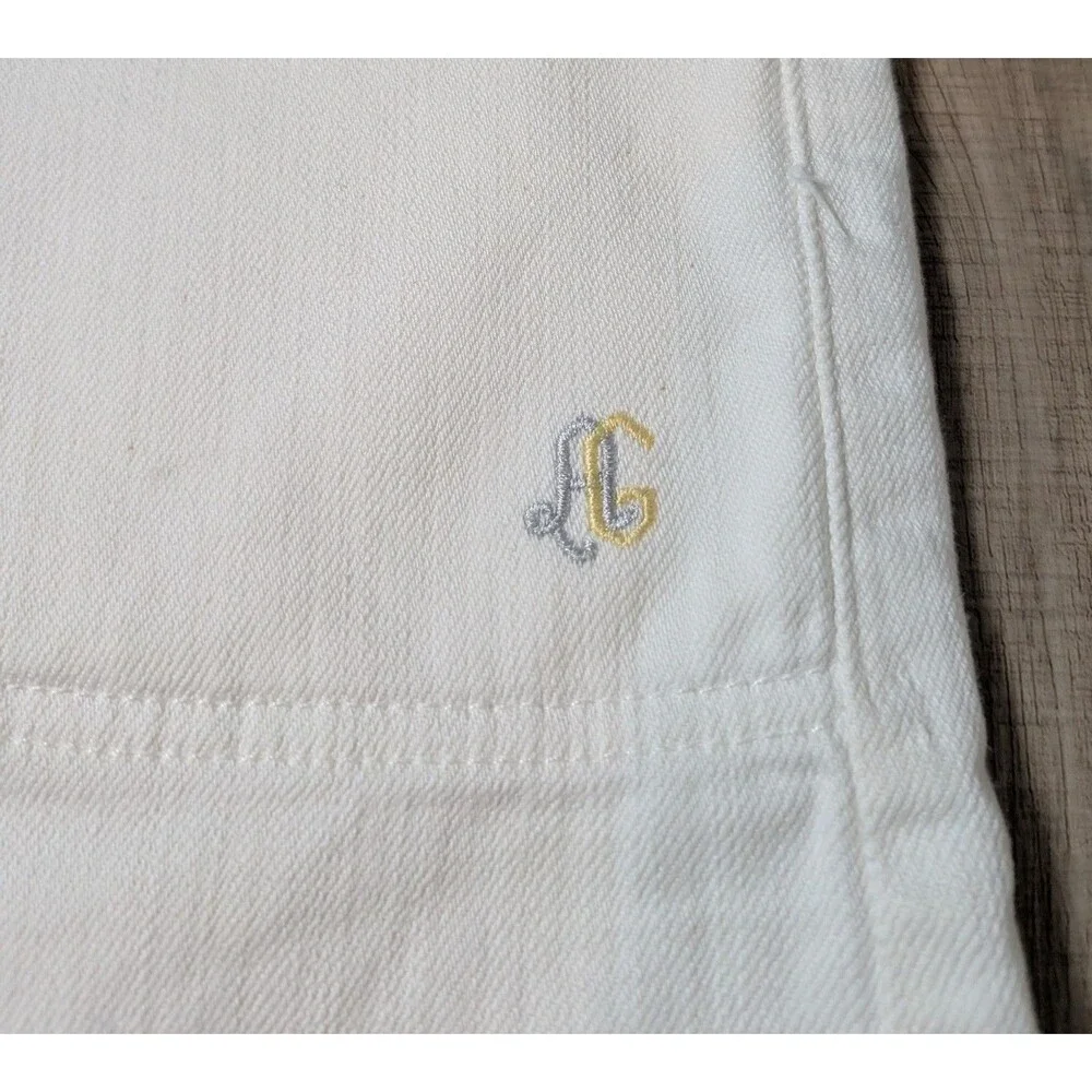AG Adriano Goldschmied Size 28 White Denim Mini Skirt Utility Pockets USA Y2K